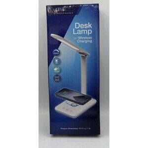Atmospheres Desk Lamp with Wireless Charging Dock &Dimmable LED 3 Lighting Modes